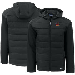 Washington Commanders Cutter & Buck Evoke PrimaLoft Hybrid Eco Softshell Recycled Full-Zip Hooded Jacket - Black discount