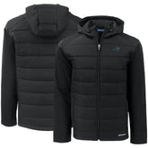 Carolina Panthers Cutter & Buck Evoke PrimaLoft Hybrid Eco Softshell Recycled Full-Zip Hooded Jacket - Black online