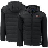 Cincinnati Bengals Cutter & Buck Evoke PrimaLoft Hybrid Eco Softshell Recycled Full-Zip Hooded Jacket - Black online