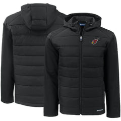 Arizona Cardinals Cutter & Buck Evoke PrimaLoft Hybrid Eco Softshell Recycled Full-Zip Hooded Jacket - Black for sale