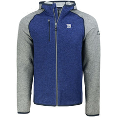 New York Giants Cutter & Buck Mainsail Full-Zip Hooded Jacket - Heather Royal sale