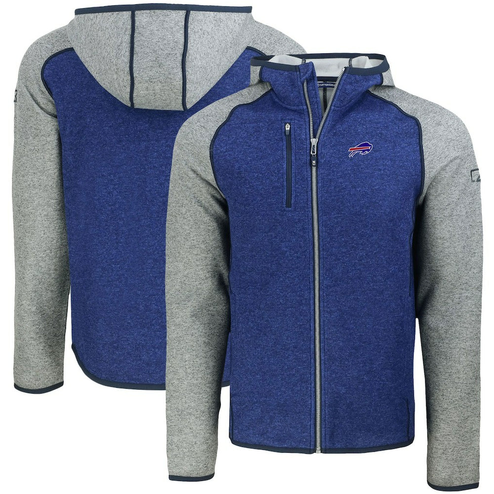 Buffalo Bills Cutter & Buck Mainsail Full-Zip Hooded Jacket - Heather Royal cheap