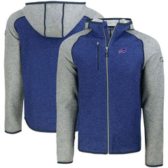 Buffalo Bills Cutter & Buck Mainsail Full-Zip Hooded Jacket - Heather Royal cheap