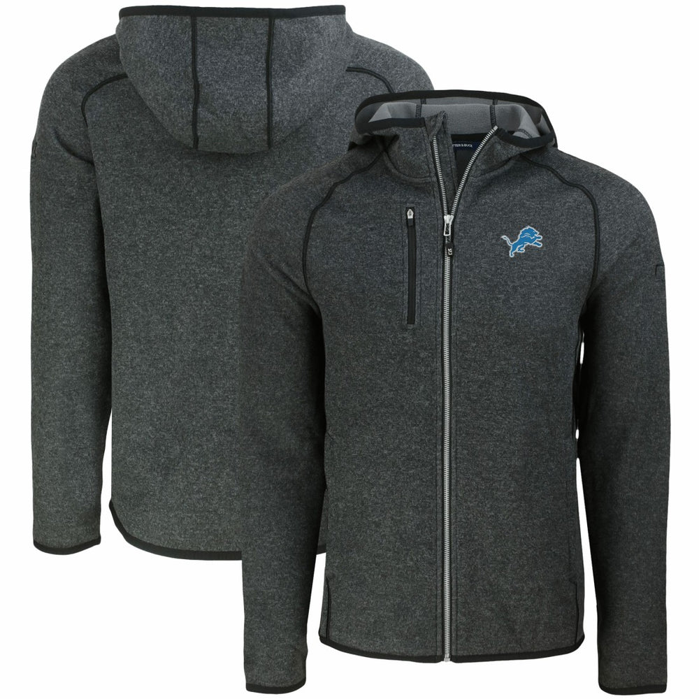 Detroit Lions Cutter & Buck Mainsail Full-Zip Hooded Jacket - Heather Charcoal on sale