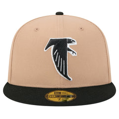 Atlanta Falcons New Era Throwback Logo Main 59FIFTY Fitted Hat - Tan outlet