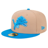 Detroit Lions New Era Logo Main 59FIFTY Fitted Hat - Tan for sale