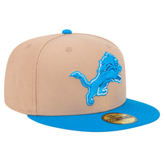 Detroit Lions New Era Logo Main 59FIFTY Fitted Hat - Tan for sale