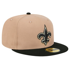New Orleans Saints New Era Logo Main 59FIFTY Fitted Hat - Tan sale