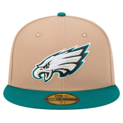Philadelphia Eagles New Era Logo Main 59FIFTY Fitted Hat - Tan online