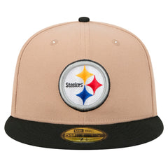 Pittsburgh Steelers New Era Logo Main 59FIFTY Fitted Hat - Tan sale
