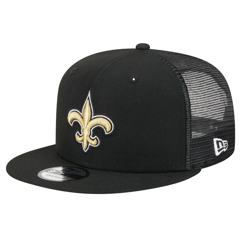 New Orleans Saints New Era Main Trucker 9FIFTY Snapback Hat - Black discount