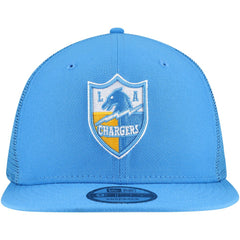 Los Angeles Chargers New Era Throwback Main Trucker 9FIFTY Snapback Hat - Powder Blue outlet