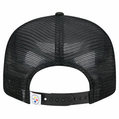 Pittsburgh Steelers New Era Main Trucker 9FIFTY Snapback Hat - Black for sale