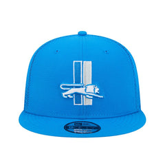 Detroit Lions New Era Throwback Main Trucker 9FIFTY Snapback Hat - Blue cheap