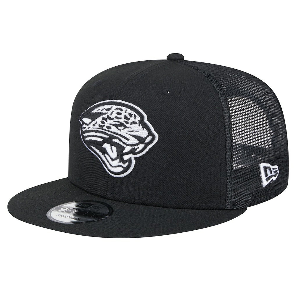 New Era Jacksonville Jaguars Black Main Trucker 9FIFTY Snapback Hat online
