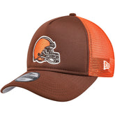 Cleveland Browns New Era Youth A-Frame 9FORTY Trucker Adjustable Hat - Brown sale