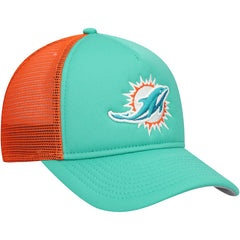 Miami Dolphins New Era Youth A-Frame 9FORTY Trucker Adjustable Hat - Aqua outlet
