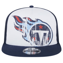 Tennessee Titans New Era Youth Distressed 9FIFTY A-Frame Snapback Hat - White/Navy sale