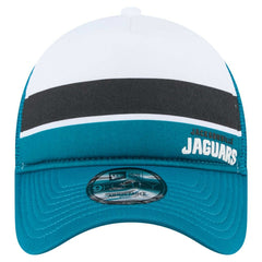 Jacksonville Jaguars New Era Youth Sport Night Color Block 9FORTY A-Frame Trucker Adjustable Hat - Teal for sale