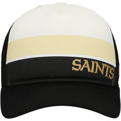 New Orleans Saints New Era Youth Sport Night Color Block 9FORTY A-Frame Trucker Adjustable Hat - Black discount