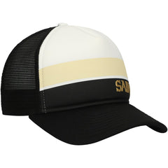 New Orleans Saints New Era Youth Sport Night Color Block 9FORTY A-Frame Trucker Adjustable Hat - Black discount