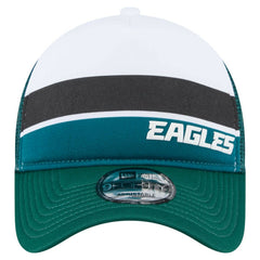 Philadelphia Eagles New Era Youth Sport Night Color Block 9FORTY A-Frame Trucker Adjustable Hat - Midnight Green outlet