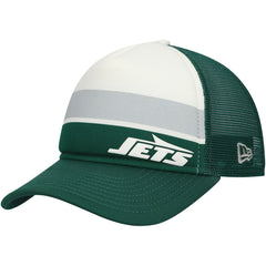 New York Jets New Era Youth Sport Night Color Block 9FORTY A-Frame Trucker Adjustable Hat - Green cheap
