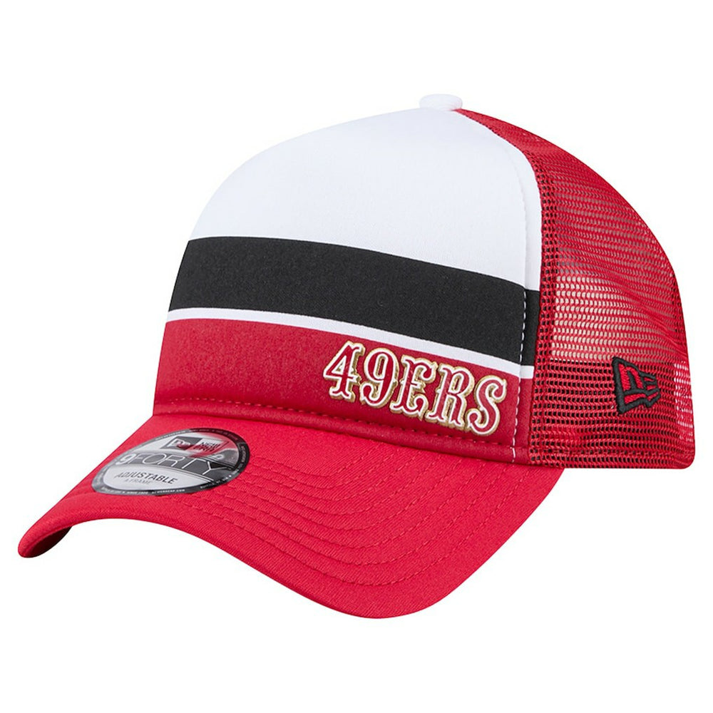 San Francisco 49ers New Era Preschool Sport Night Color Block 9FORTY A-Frame Trucker Adjustable Hat - Scarlet cheap