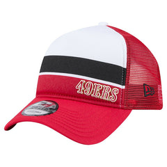 San Francisco 49ers New Era Preschool Sport Night Color Block 9FORTY A-Frame Trucker Adjustable Hat - Scarlet cheap