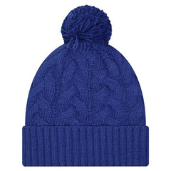 New York Giants New Era Girls Youth Cabled Cuffed Knit Hat with Pom - Royal online