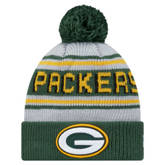 Green Bay Packers New Era Youth Main Cuffed Knit Hat with Pom - Green sale