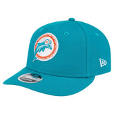 Miami Dolphins New Era Main Low Profile 9FIFTY Snapback Hat - Aqua for sale