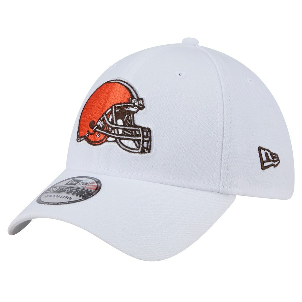 Cleveland Browns New Era Main 39THIRTY Flex Hat - White on sale