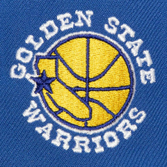 Golden State Warriors Retro Sport Color Block Script Snapback Hat sale - White/Royal | Mitchell & Ness outlet