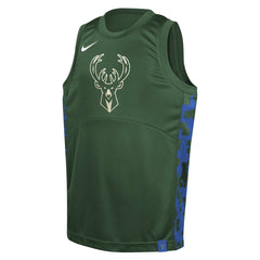 Milwaukee Bucks Youth Courtside Starting Five Team Jersey - Hunter Green | Nike for sale