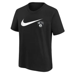 Brooklyn Nets Youth Swoosh T-Shirt - Black | Nike cheap