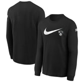 Brooklyn Nets Youth Swoosh Long Sleeve T-Shirt - Black | Nike discount