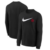 Toronto Raptors Youth Swoosh Long Sleeve T-Shirt - Black | Nike outlet