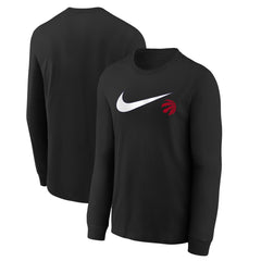 Toronto Raptors Youth Swoosh Long Sleeve T-Shirt - Black | Nike outlet