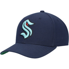 Seattle Kraken Mitchell & Ness Team Ground Pro Adjustable Hat Deep Sea Blue