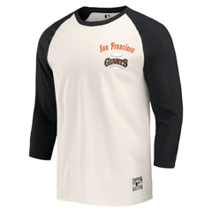San Francisco Giants Darius Rucker Collection Cooperstown Collection Raglan 3/4-Sleeve T-Shirt - Black/White