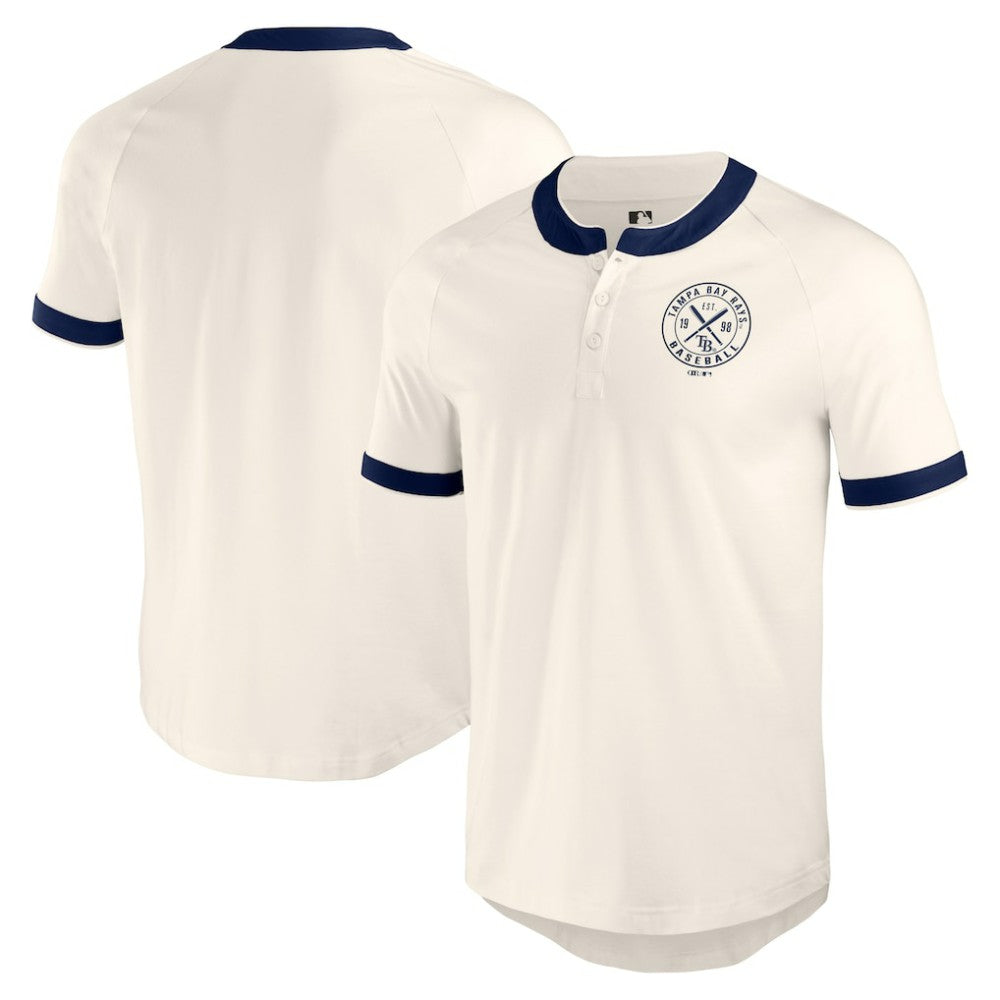 Tampa Bay Rays Darius Rucker Collection Henley Raglan T-Shirt - White