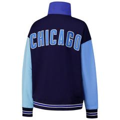 Chicago Cubs Terez Women's Classic Colorblock Quarter-Zip Sweatshirt - Navy/Blue