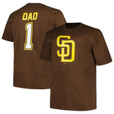 San Diego Padres Profile Big & Tall #1 Dad T-Shirt - Brown