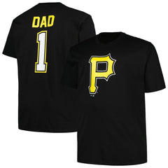 Pittsburgh Pirates Profile Big & Tall #1 Dad T-Shirt - Black
