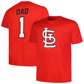 St. Louis Cardinals Profile Big & Tall #1 Dad T-Shirt - Red