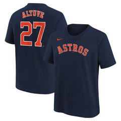 Jose Altuve Houston Astros Youth Name & Number T-Shirt - Navy | Nike