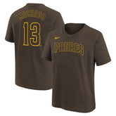 Manny Machado San Diego Padres Youth Name & Number T-Shirt - Brown | Nike