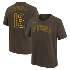Manny Machado San Diego Padres Youth Name & Number T-Shirt - Brown | Nike