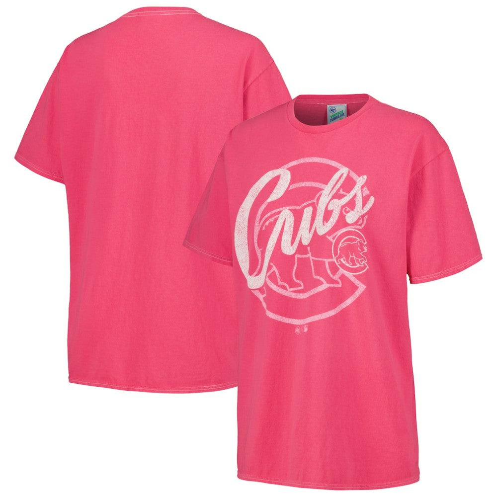 Chicago Cubs Women's Dopamine Tradition T-Shirt - Pink | 47 brand